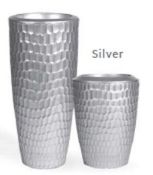 Ex-Display Chiara Slim Silver Planter | 47x100cm