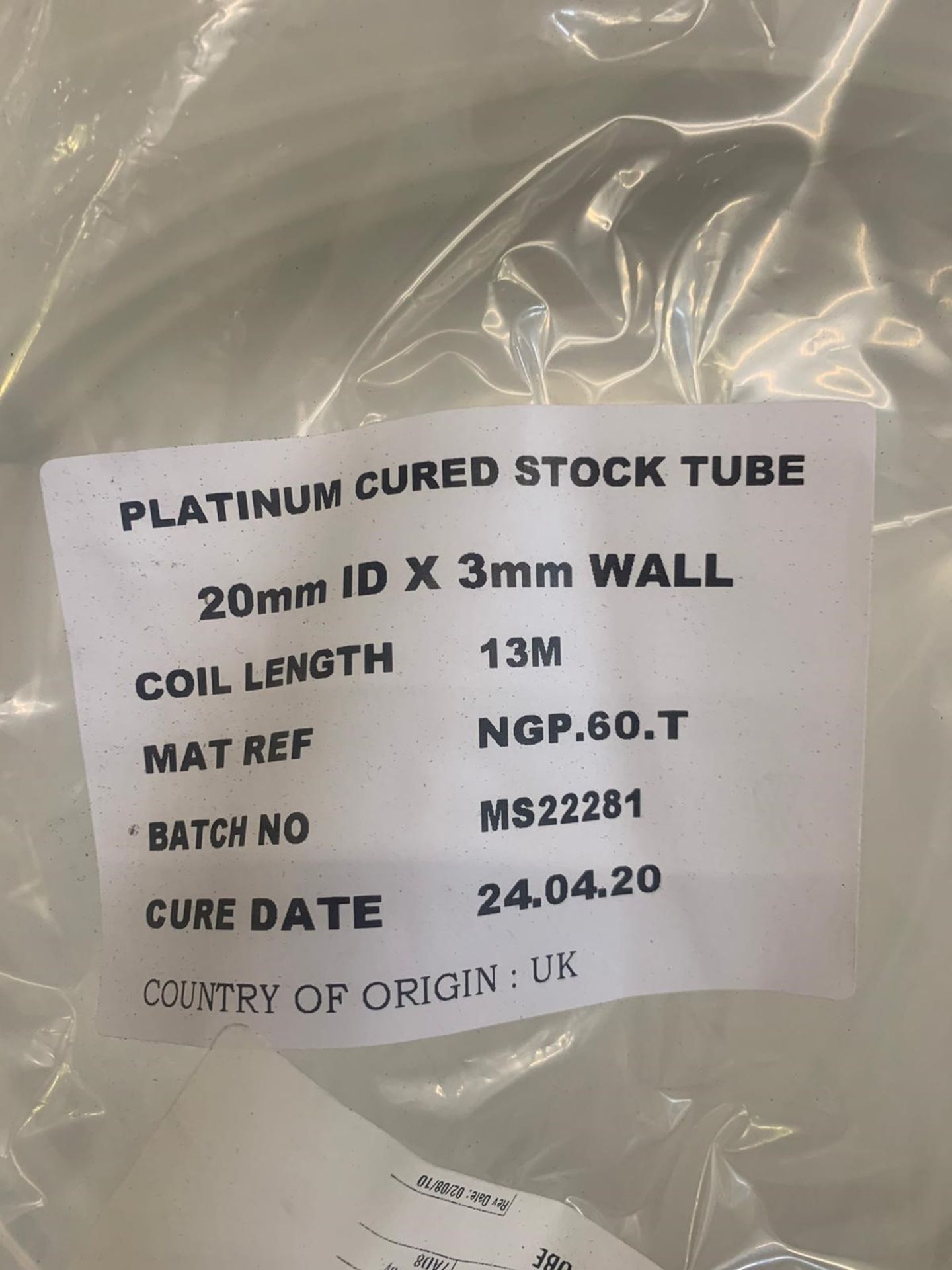 13m Reel of Platinum Cured Stock Tube - Image 2 of 2