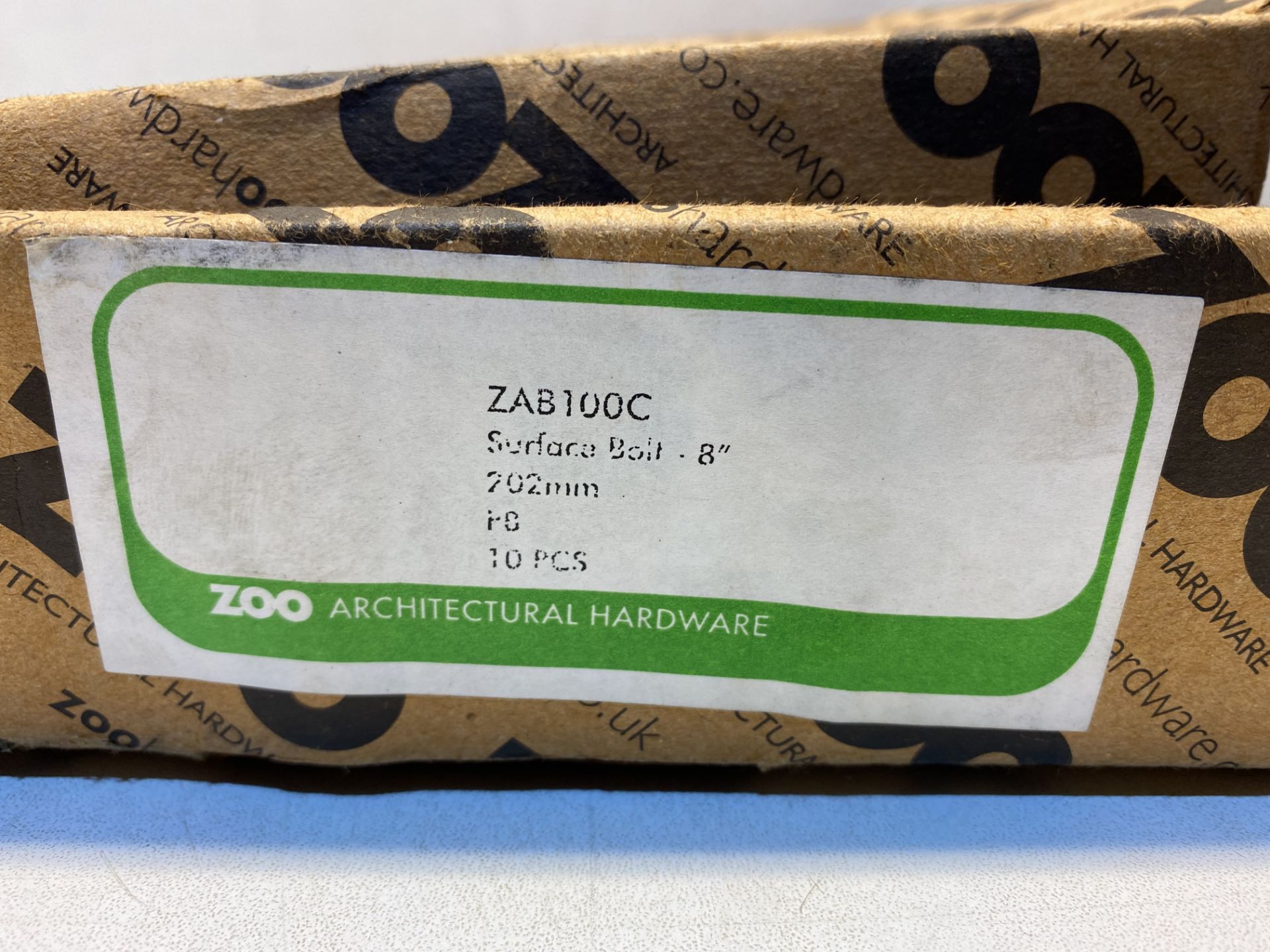 10 x Zoo Hardware Surface Bolt | ZAB100C - Image 2 of 2