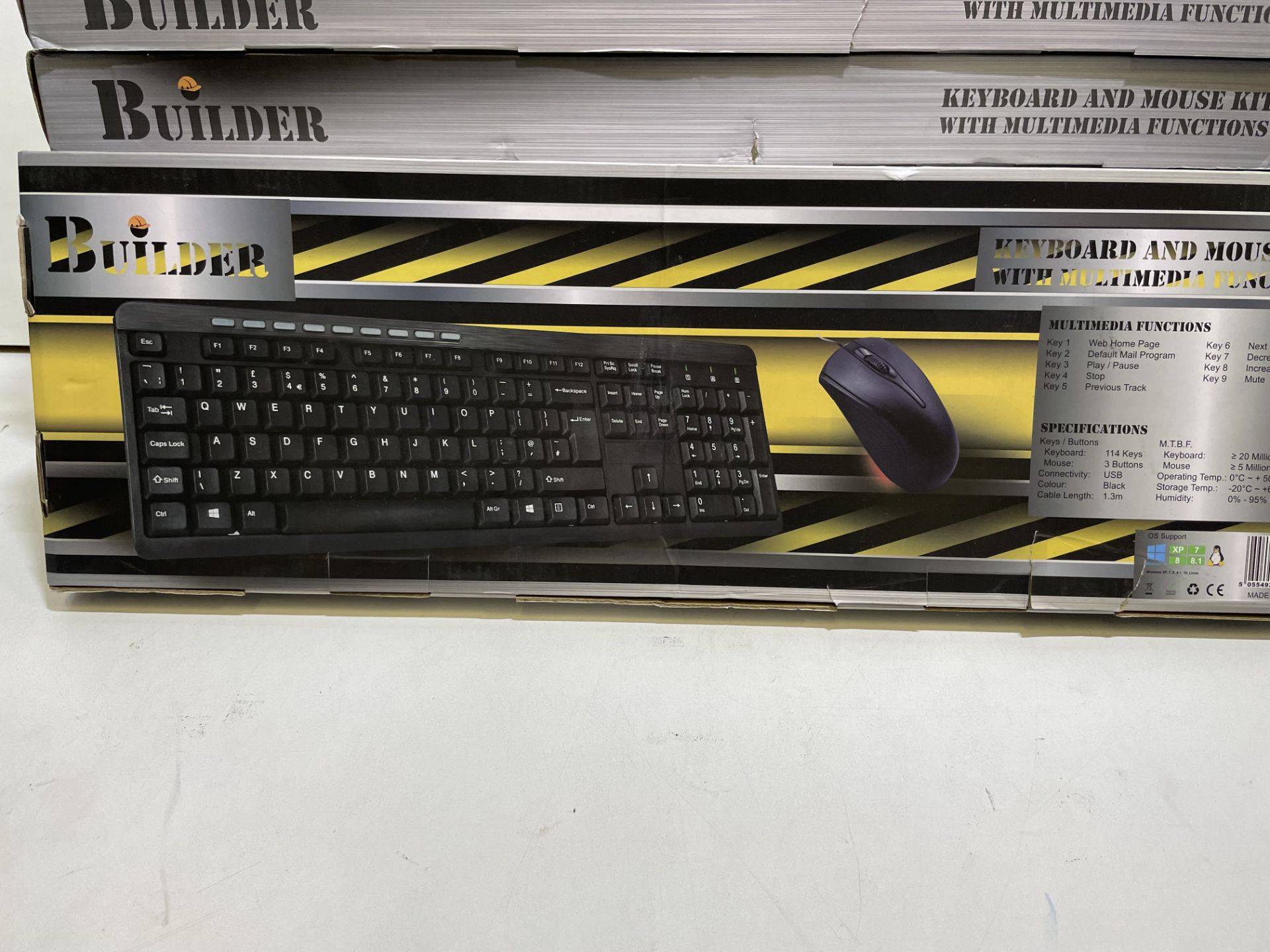 8 x Builder in Box Wired Keyboard and Mouse Sets - Image 2 of 3