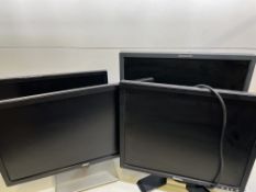 5 x Various Flatscreen Computer Monitors | See description and photographs