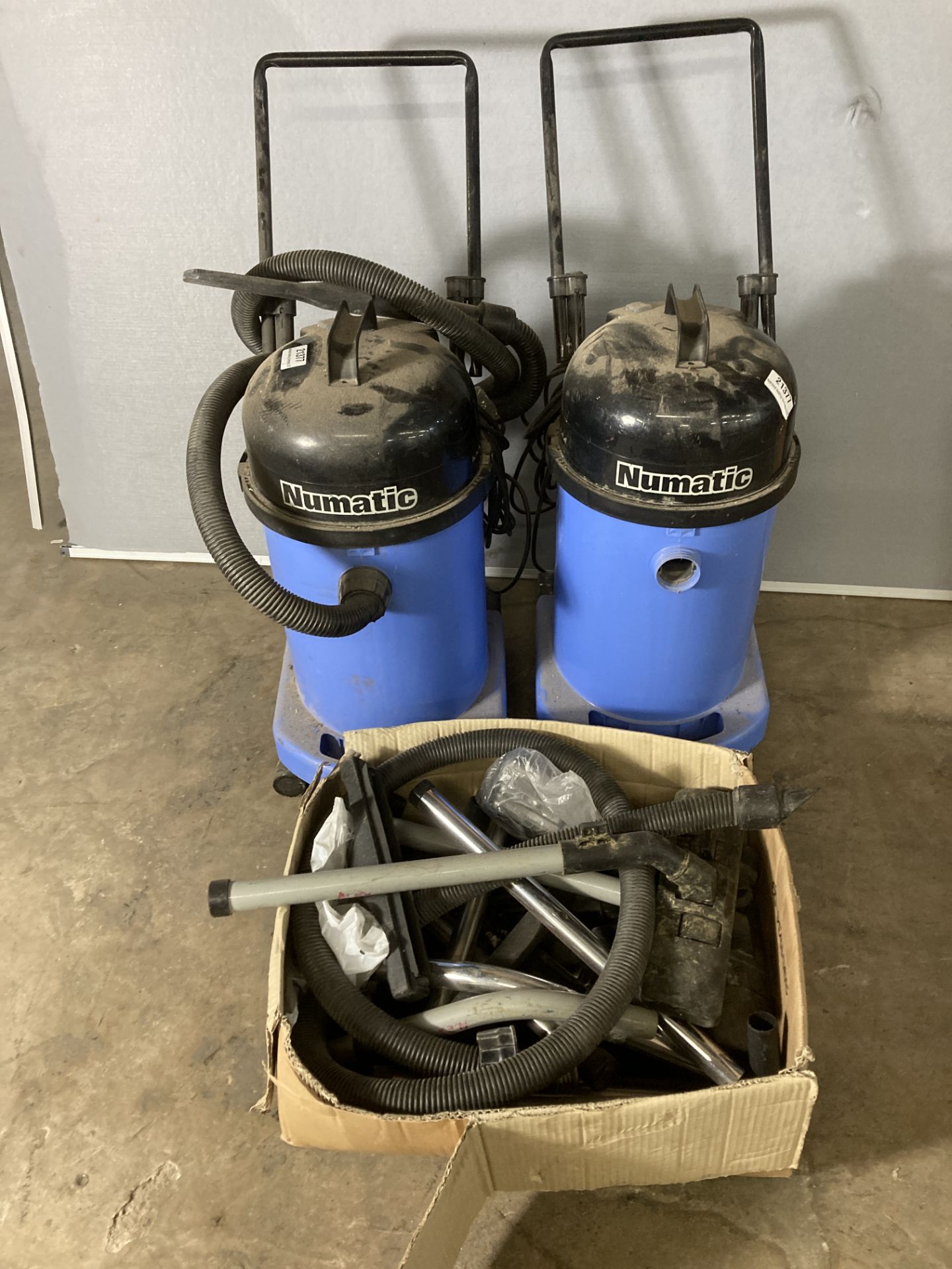 2 x Numatic WV470-2 Vacuums W/ Various Attachments