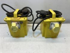 2 x Single Port Transformers 240v - 110v