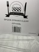 Approx 100,000 x Spoon Straws | Clear