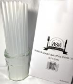Approx 71,400 BIODEGRADABLE Clear Smoothie straw