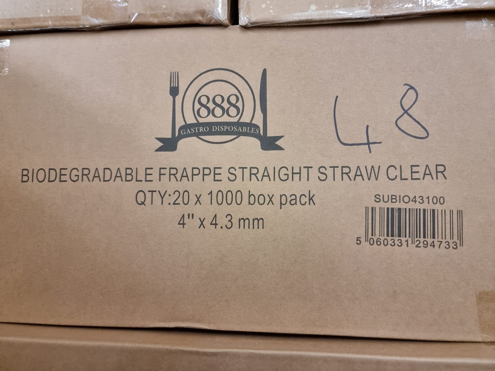 Approx 960,000 x BIODEGRADABLE Frappe Straw | Clear - Image 2 of 3