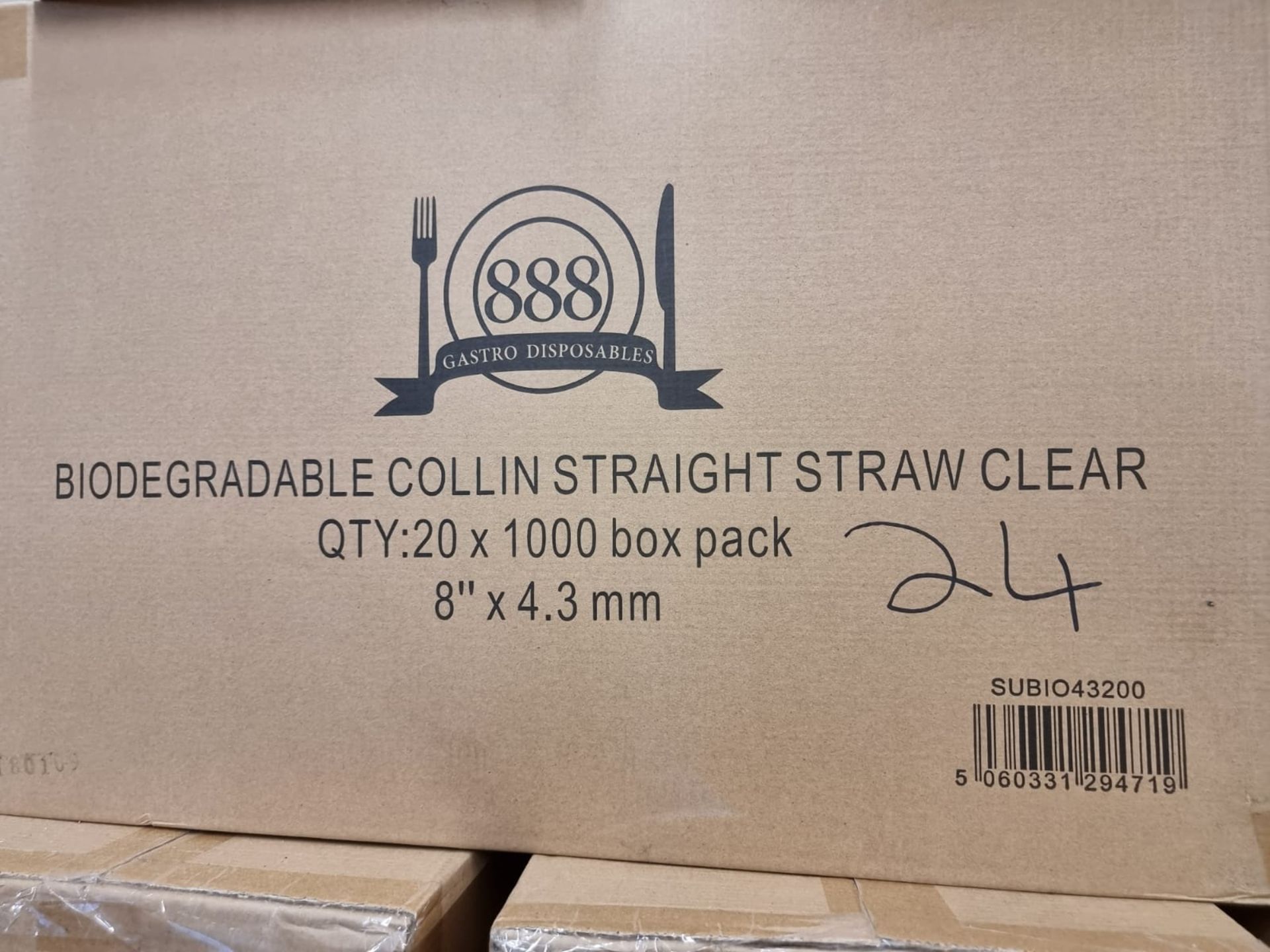 Approx 480,000 BIODEGRADABLE Collins Straw | Clear - Image 2 of 3