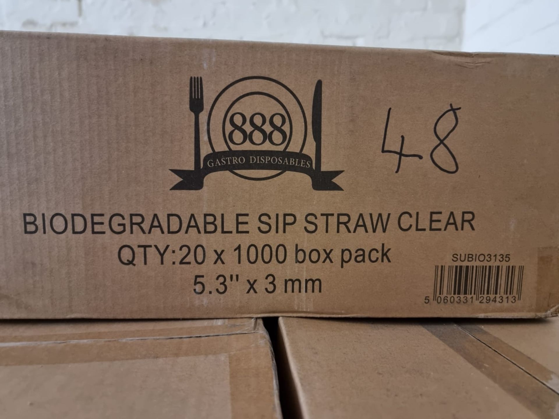 Approx 960,000 x BIODEGRADABLE Sip Straw | Clear - Image 2 of 3