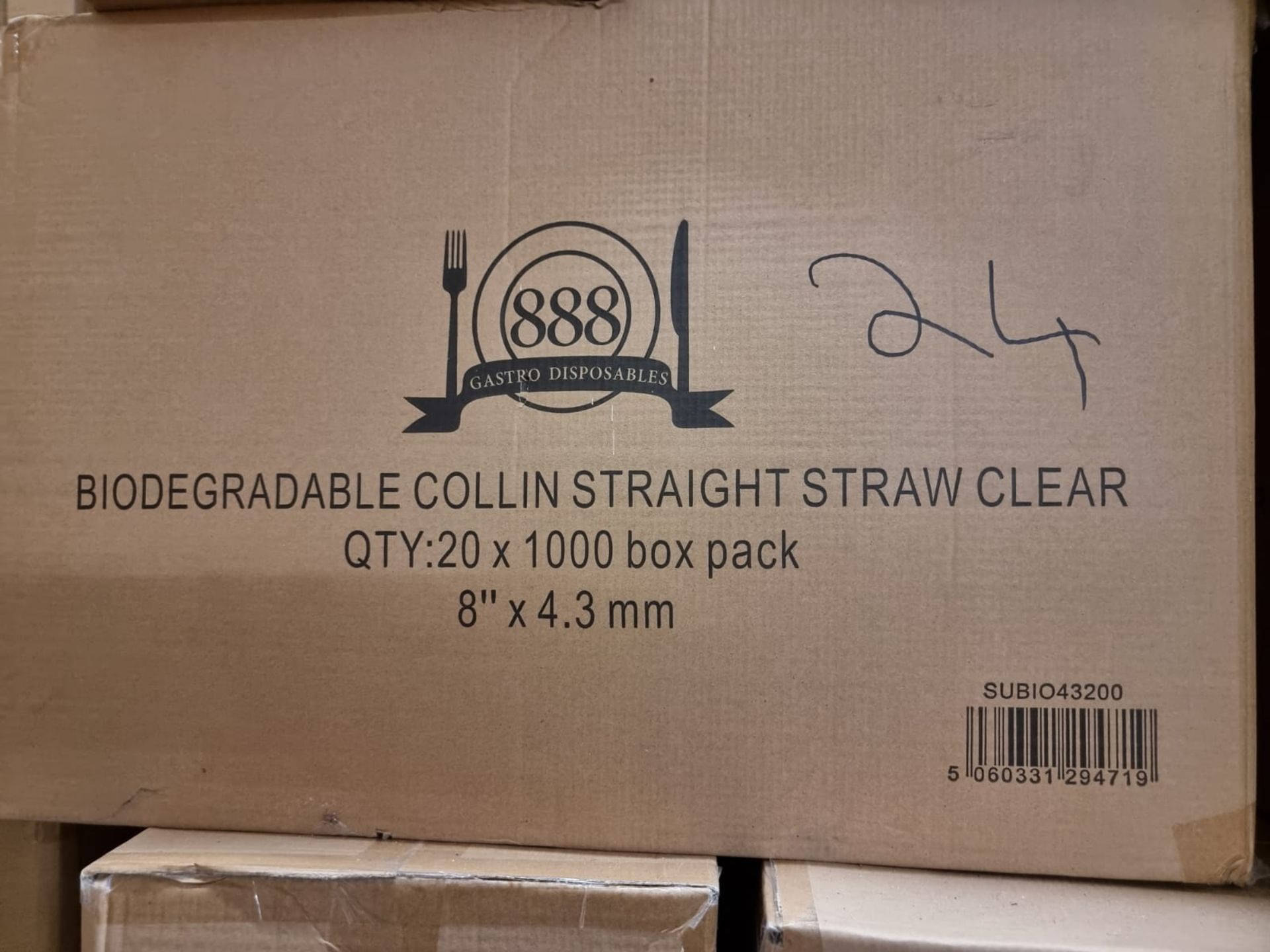 Approx 480,000 x BIODEGRADABLE Collins Straw | Clear - Image 2 of 3