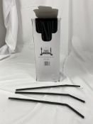 Approx 10,000 x Flexible bottle straw | Black