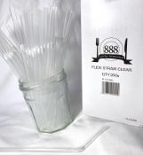 Approx 200,000 x 888 Disposables Flexi Straw | Clear