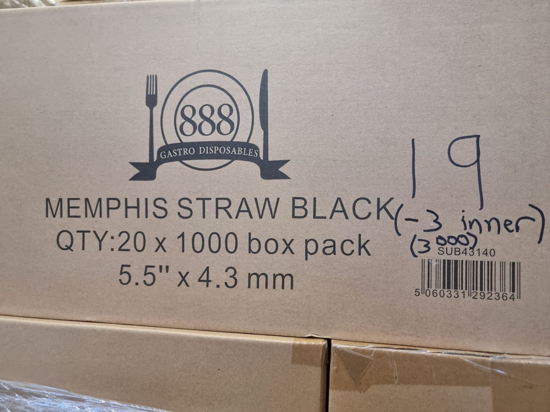 Approx 377,000 x Straight Memphis Straw | Black - Image 2 of 2