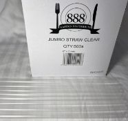 Approx 240,000 x 888 Disposables Jumbo Straws | Clear
