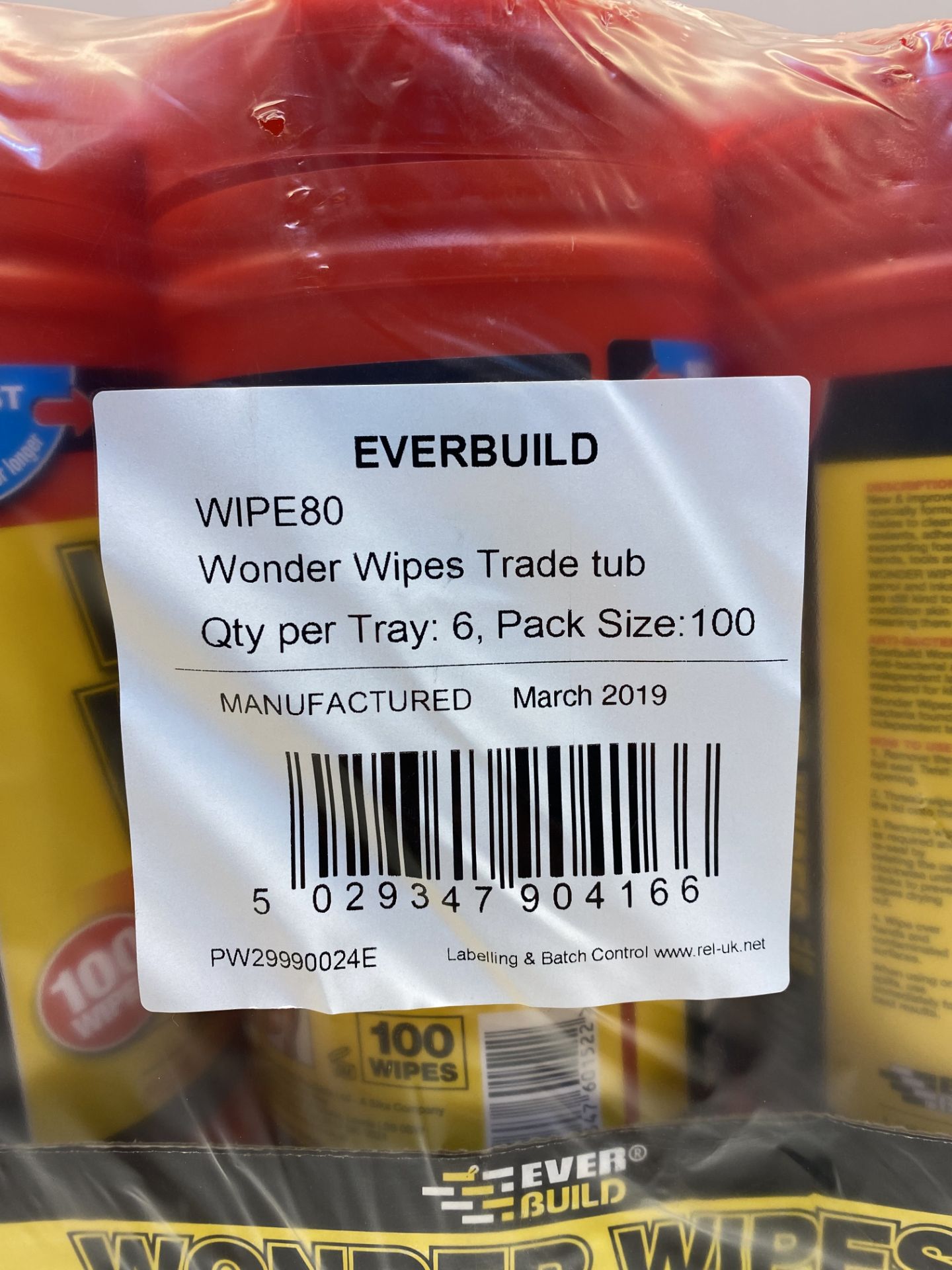 6 X Everbuild Wonder Wipes, 100 Per Pack - Image 2 of 2