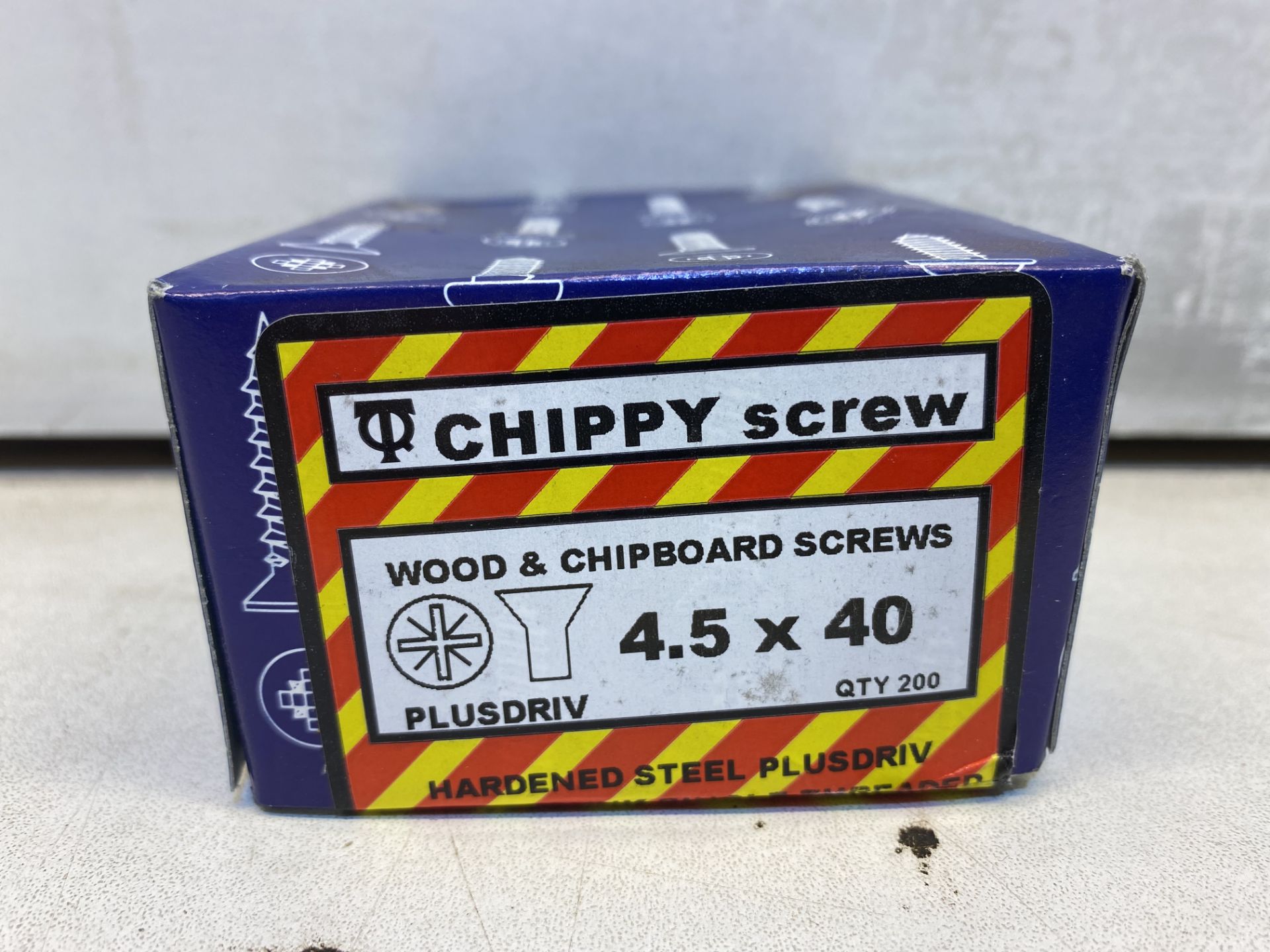 20 x Boxes Of Chippy Wood & Chipboard Screws 4.50 X 40 Zinc Plated & Yellow Passivated ( 200 Per Box