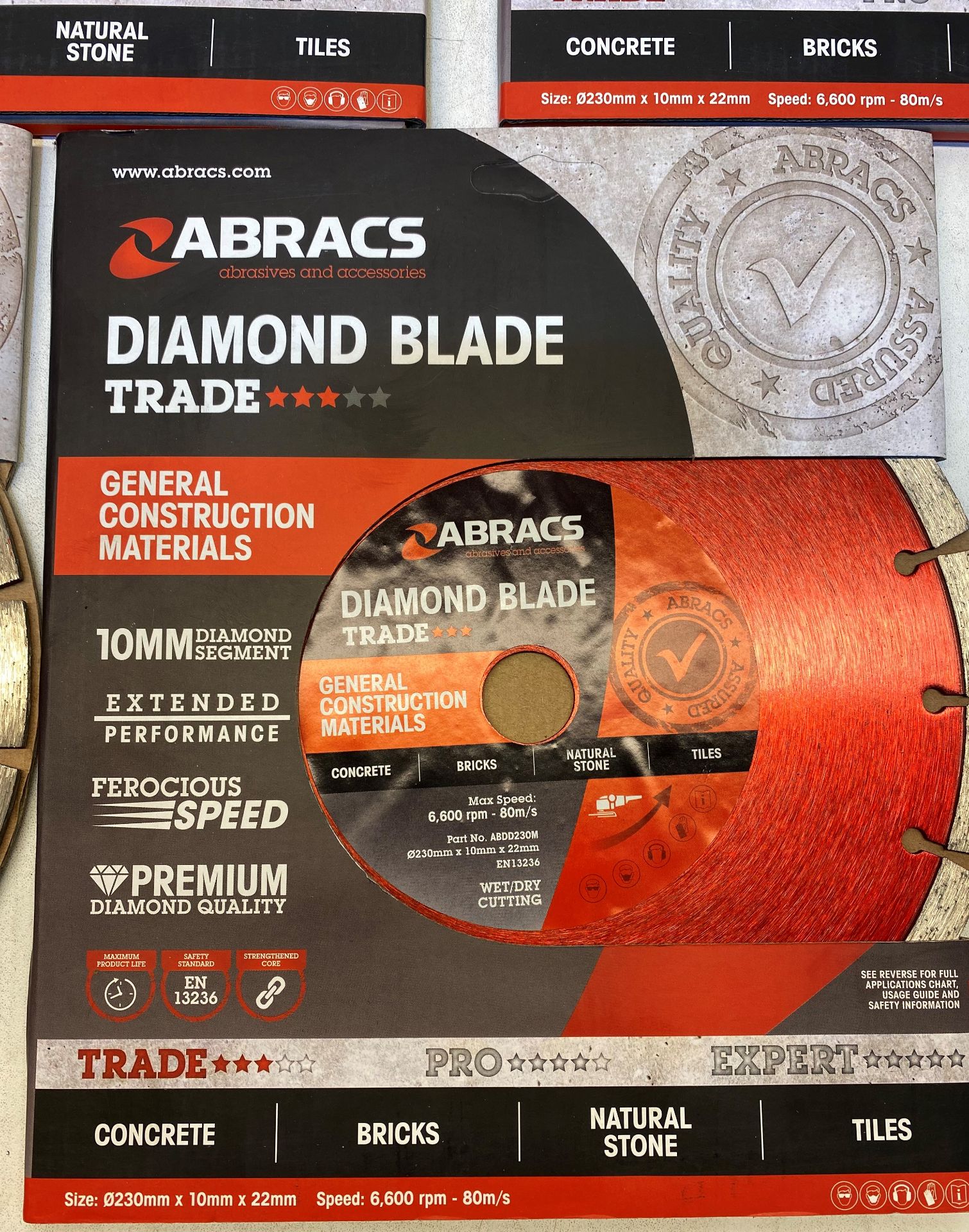 5 x Abracs ABDD230M Trade GCM 230mm x 10mm x 22mm GP Diamond Blade