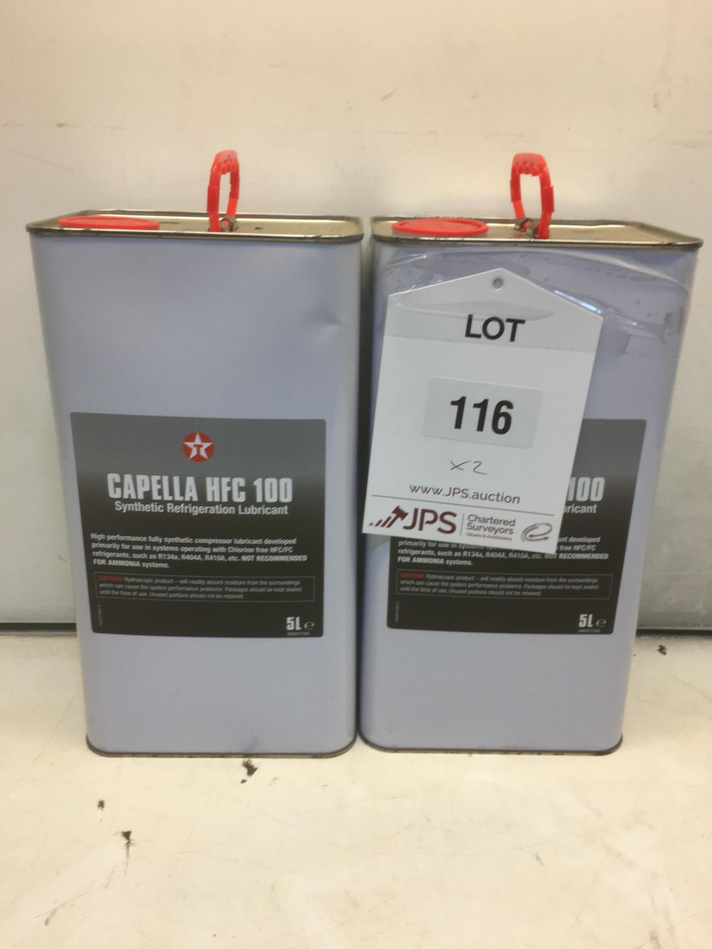 2 x Capella HFC 100 Synthetic Refrigeration Lubricant - 5L
