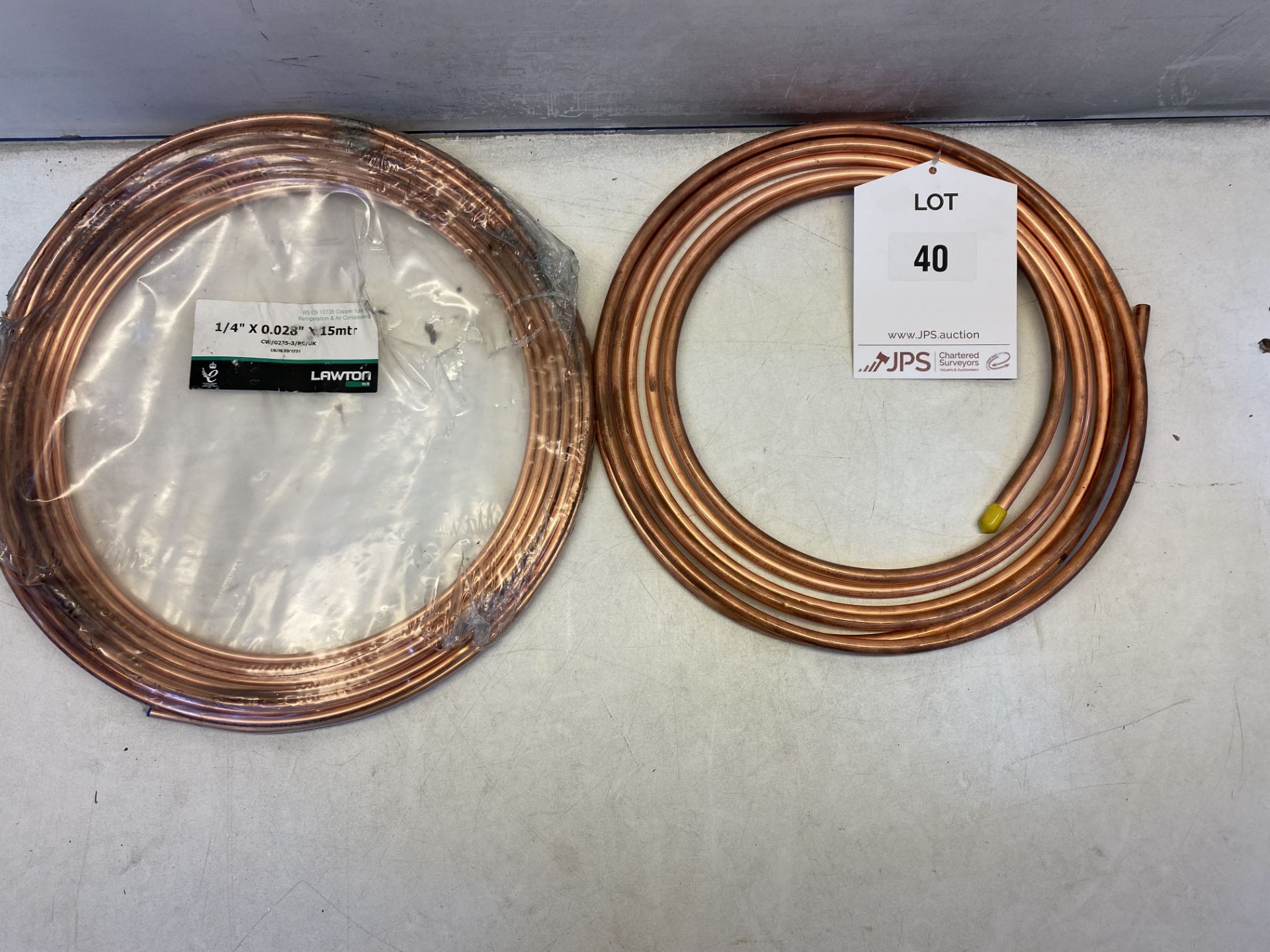 2 x Coils of 1/4'' Copper Tubing