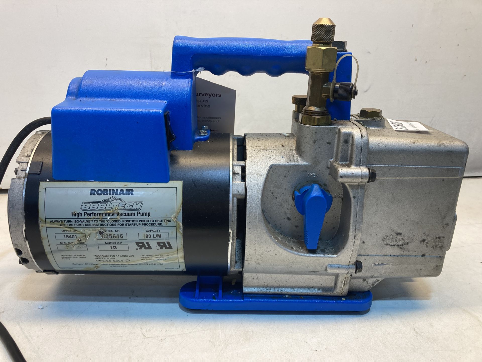 Robinair Cooltech High Performance Vacuum Pump - Image 2 of 5
