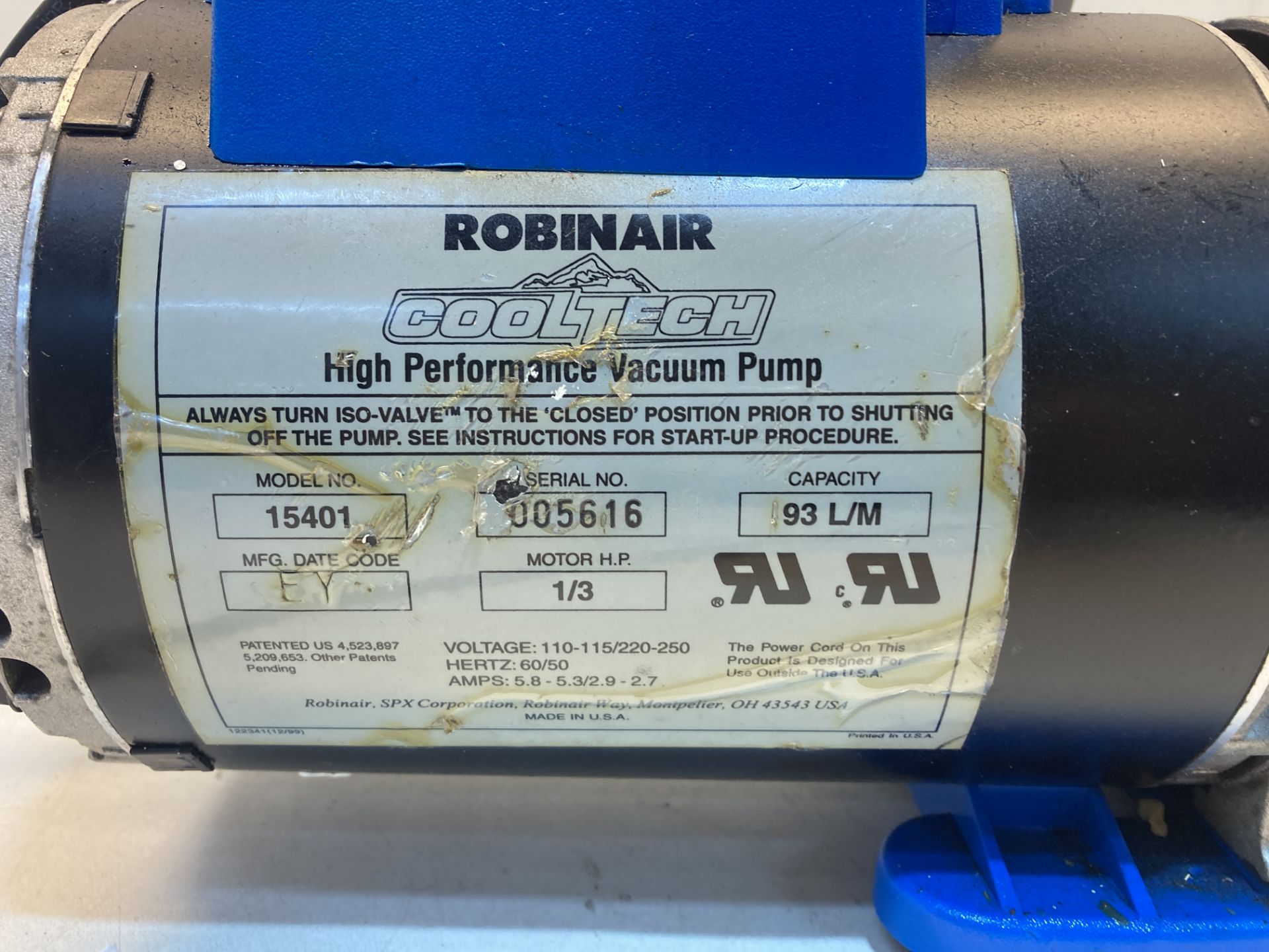 Robinair Cooltech High Performance Vacuum Pump - Image 3 of 5