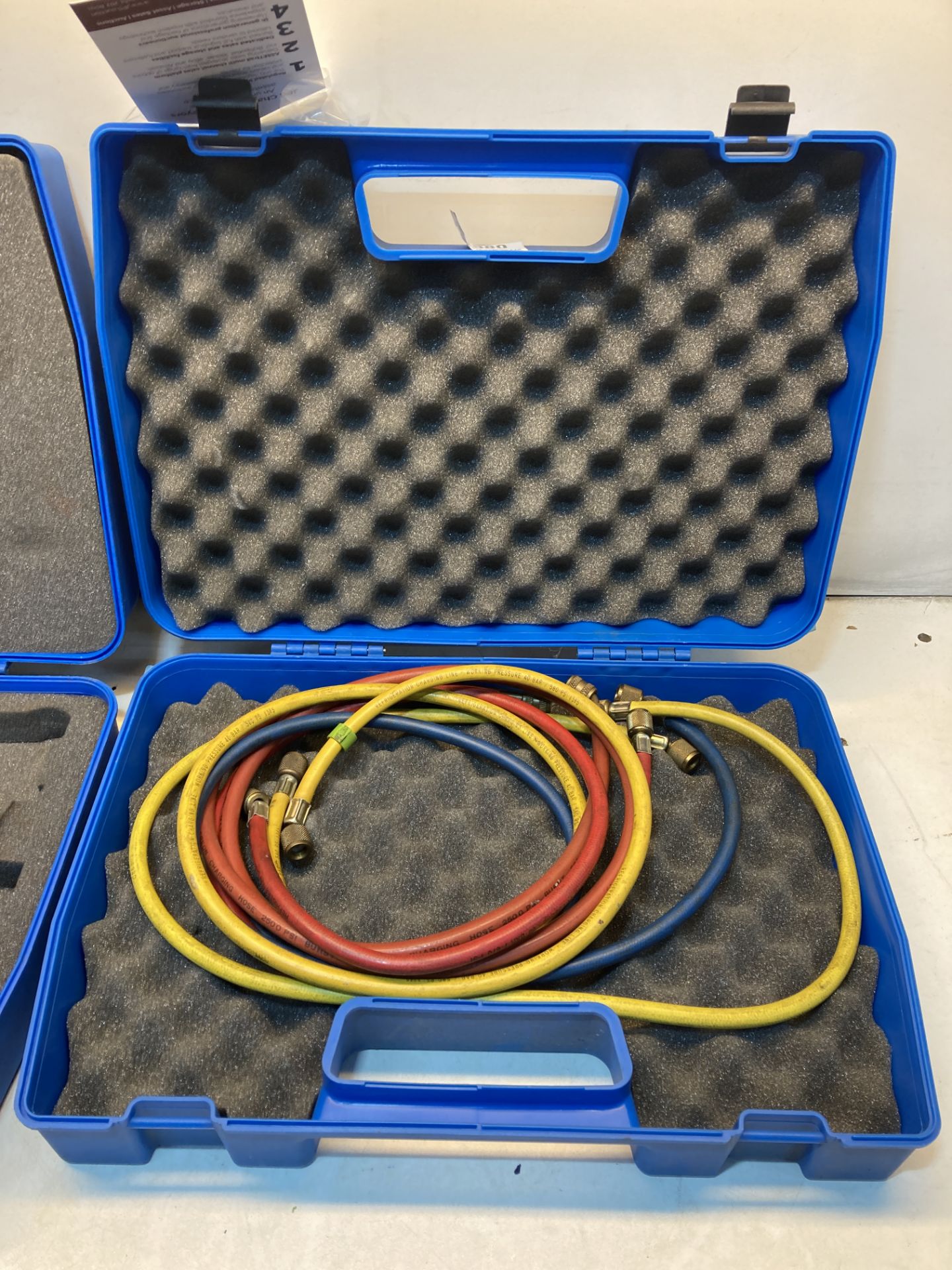 2 x Plastic Hardcases W/ Foam Padding & 5 x Air Hoses - Image 4 of 5