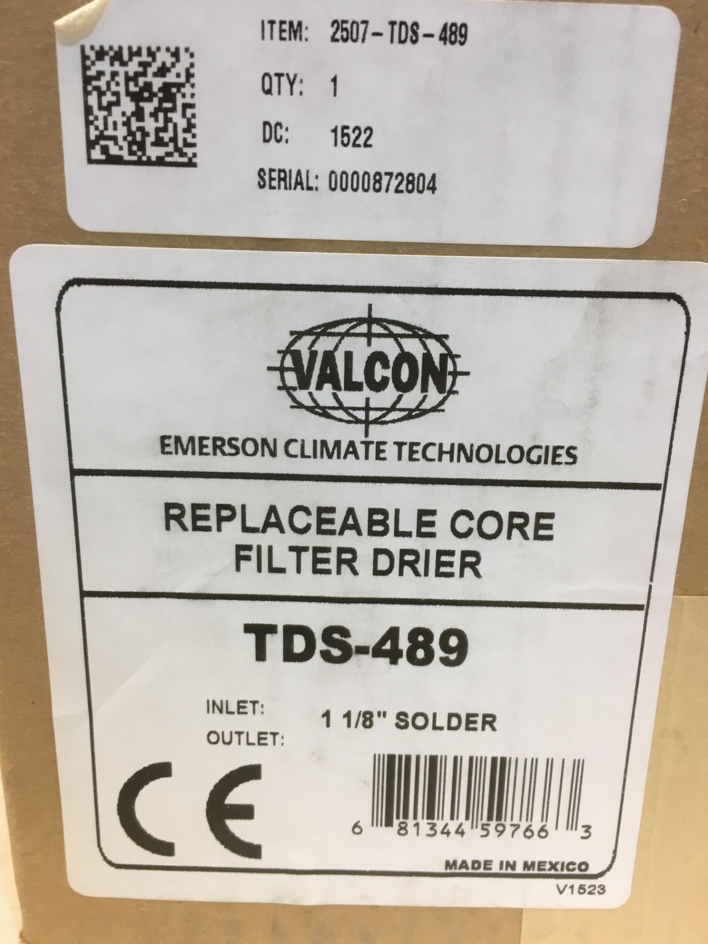 2 x Valcon Replaceable Core Filter Drier | TDS-489 - Image 3 of 3