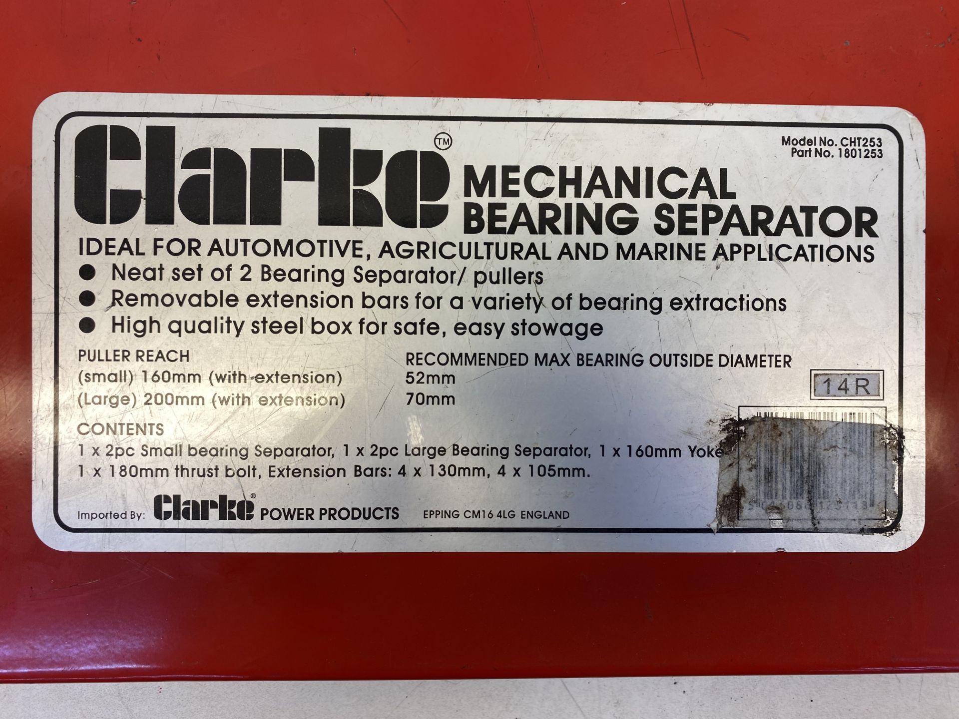 Clarke Mechanical Bearing Separator | Incomplete - Image 2 of 4