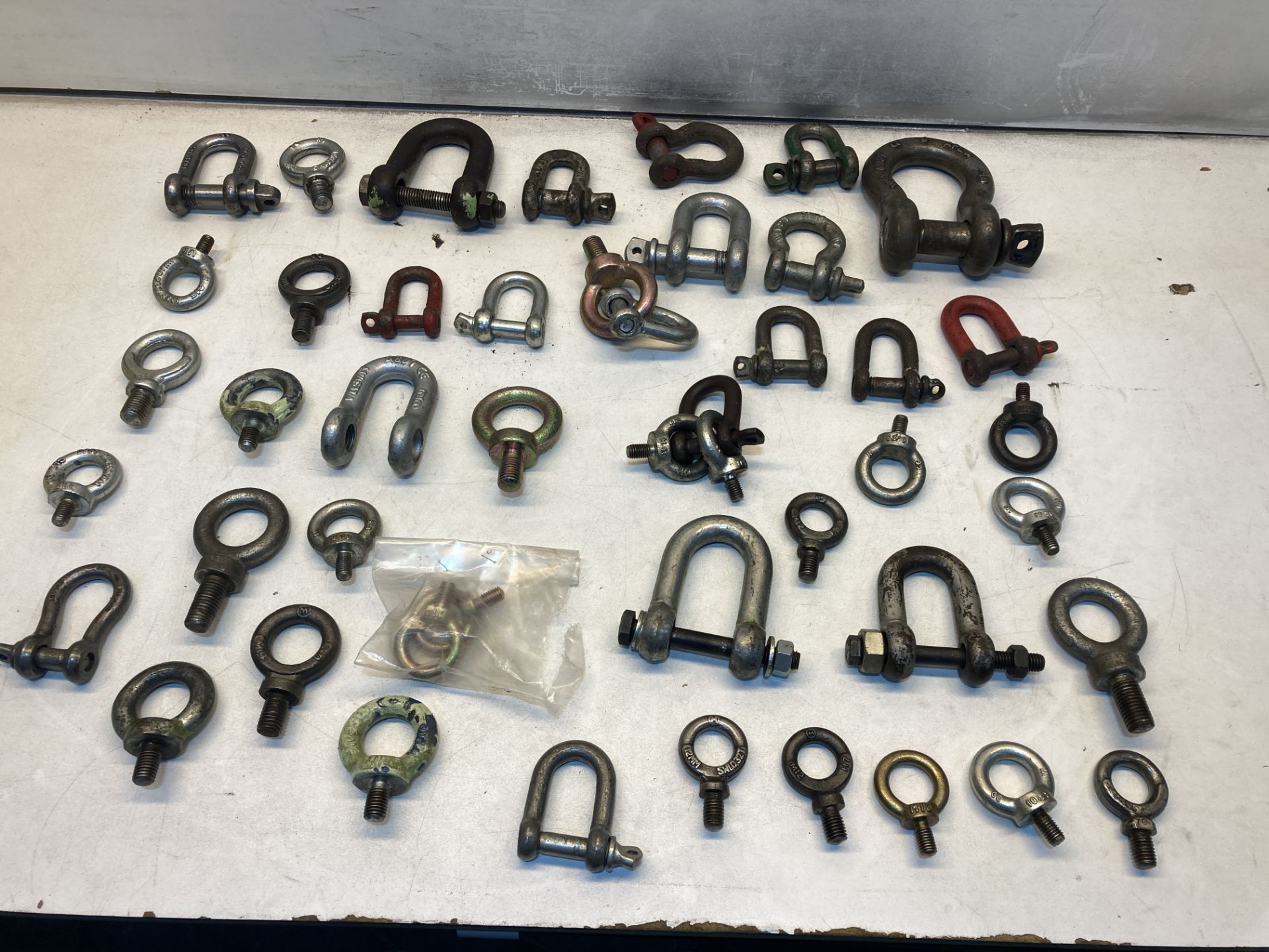 Large Quantity of Various Shackles and Lifting Eyes As Pictured