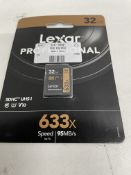 20 x Lexar 32gb Memory Cards