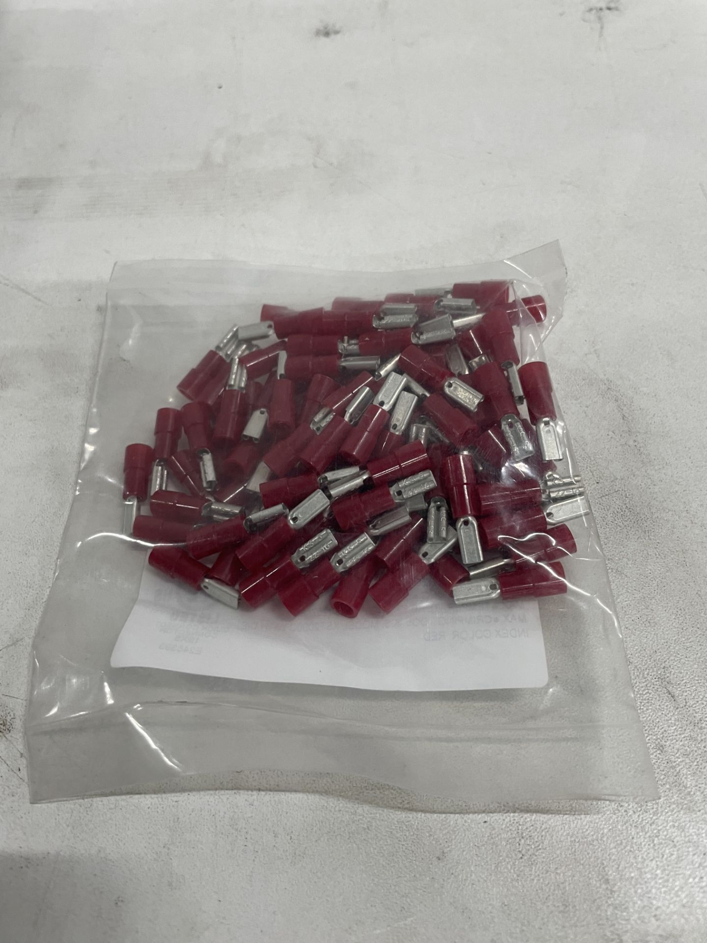 Approximately 50 x Bags RS-PRO Red Insulated Spade Connectors | 100 pcs per bag - Image 3 of 3