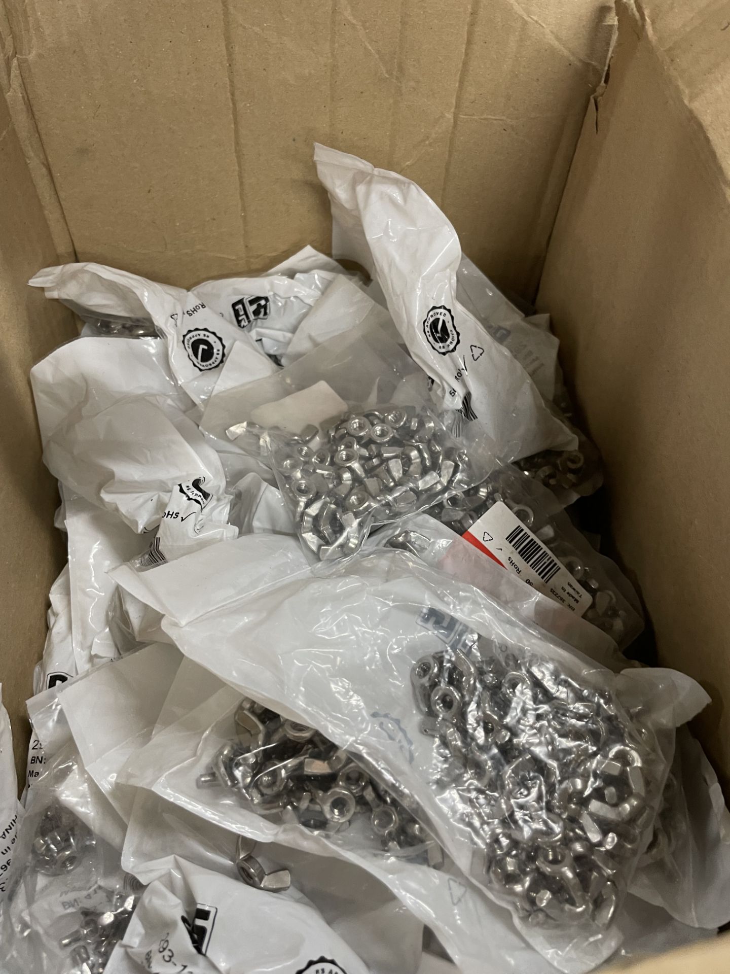 Approximately 50 x Boxes of 50 24mm Plain Stainless Steel Wingnuts - Image 5 of 5