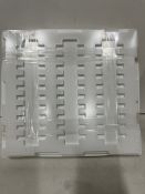 8 Boxes Plastic Tray Holders | White | See photographs