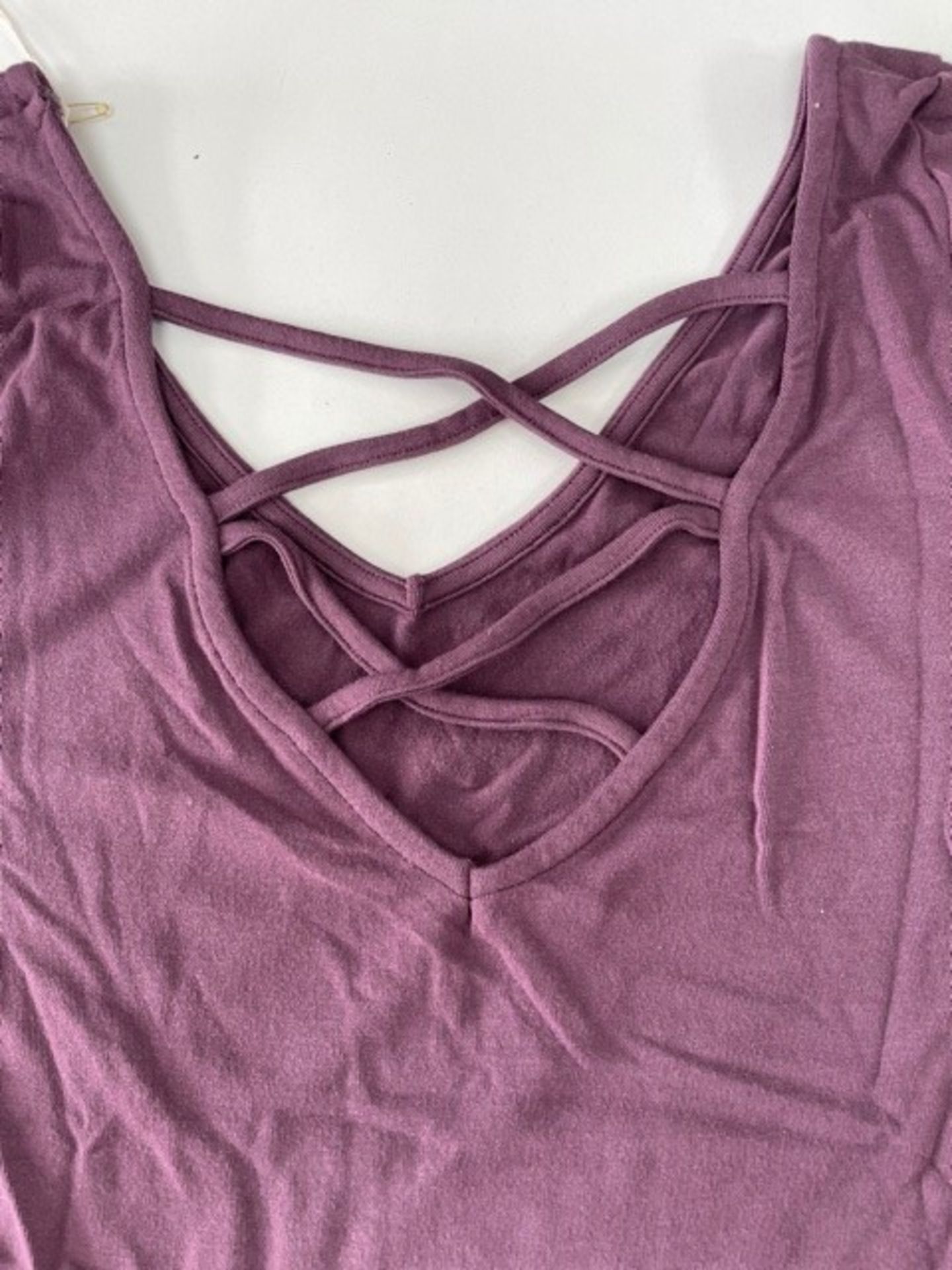 3 x Bamboo Leotard Cross Strap Tops | L - Image 2 of 4