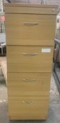 4 Drawer Wooden Filing Cabinet