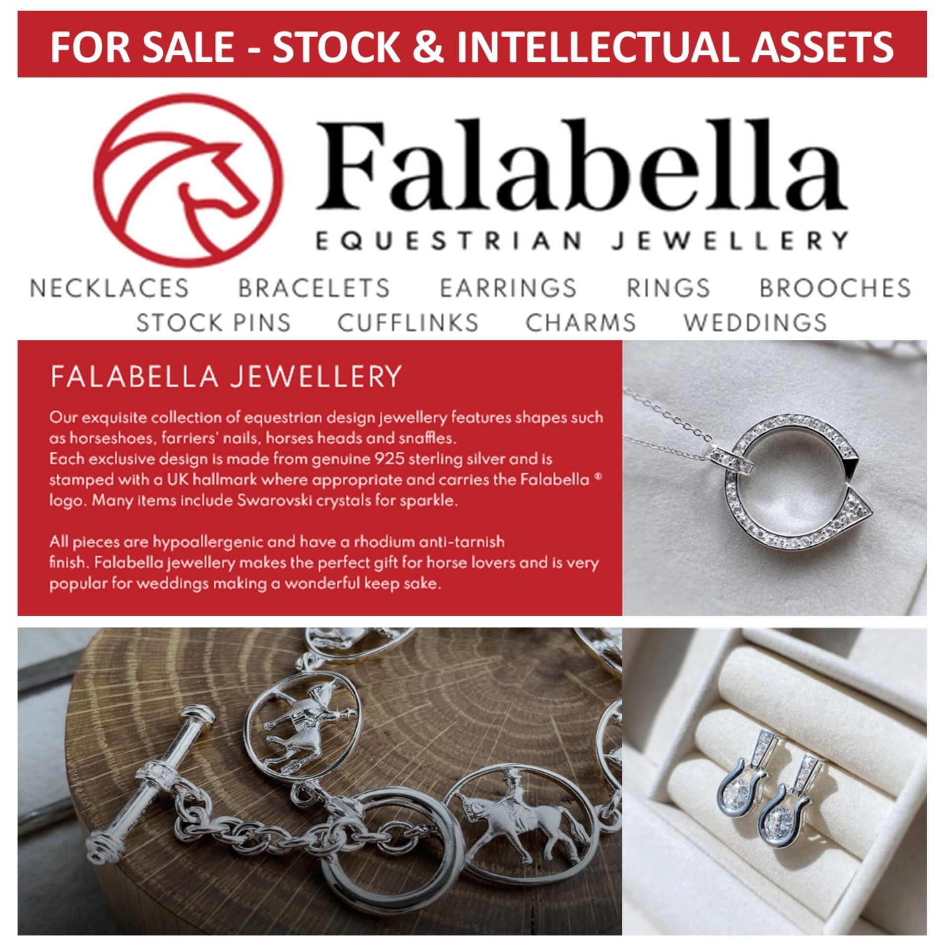 Stock, Customer/Supplier List, Website/Domain Name of Falabella Silver Equine Jewellers