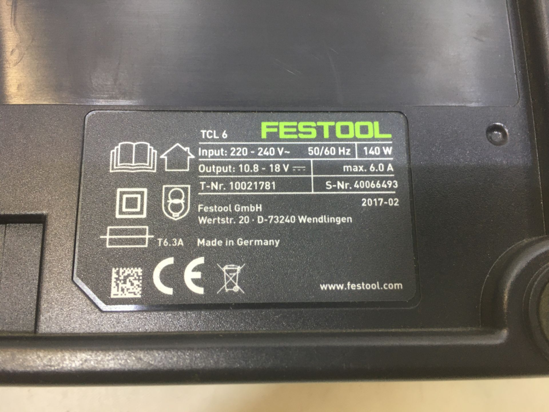 Festool BPC 18 Li-Ion Battery W/ TCL 6 Charger - Image 4 of 4