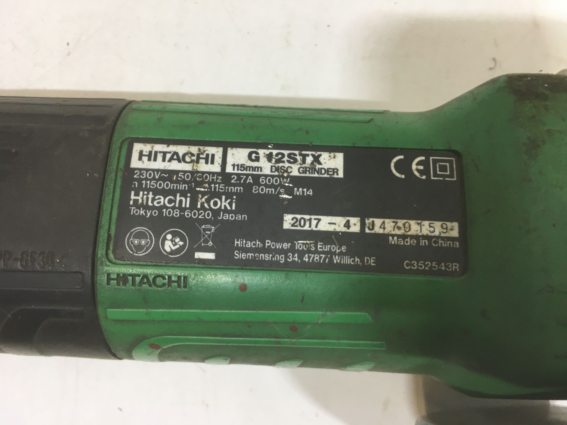 Hitachi G 12STX 115mm Grinder | 240v - Image 3 of 4