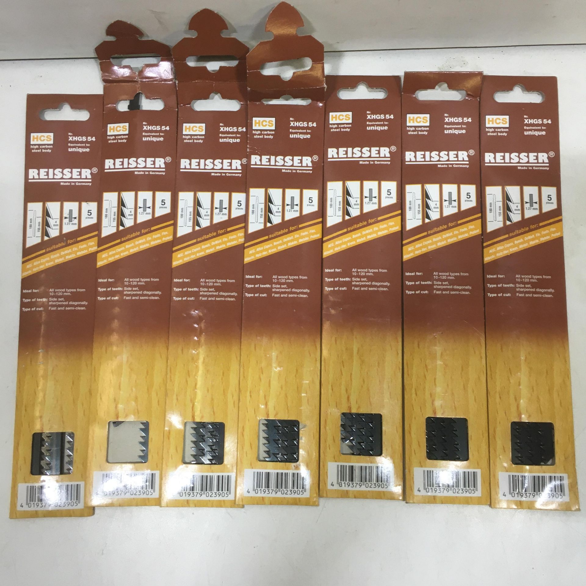 7 x Reisser HCS Jigsaw Blades | Packs of 5
