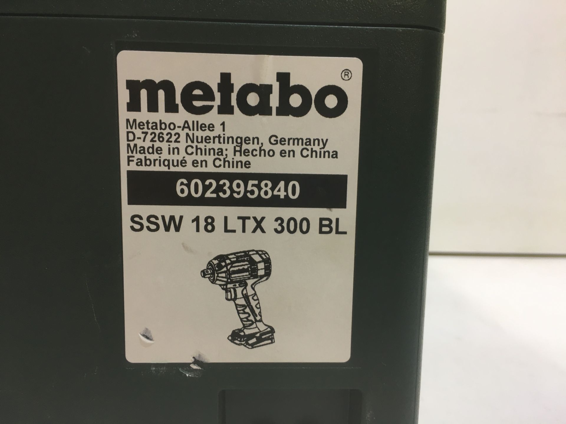 Metabo SSW 18 LTX 300 BL Systainer | EMPTY CASE ONLY - Image 4 of 4