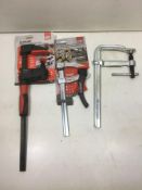 3 x Various Bessey Clamps