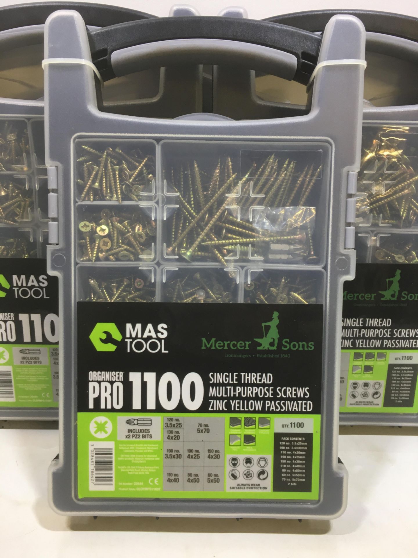 5 x MASTOOL 1100 Piece Organiser Pro W/ Various Screws - Image 2 of 4