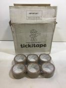 5 x Packs of Tickitape Brown Packaging Tape