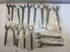 16 x Various Sized Wrenches As Seen In Pictures