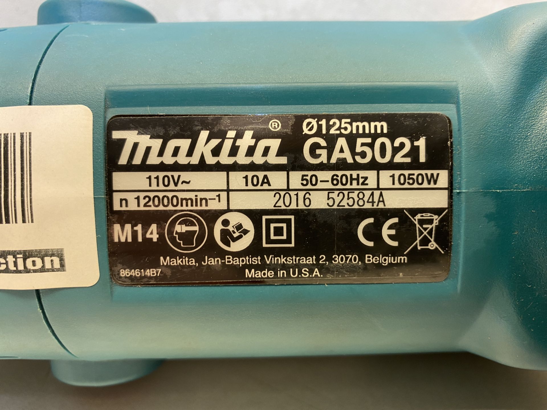 MAKITA GA5021 110v Angle grinder - 5" (125mm) - Image 3 of 4