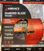 5 x Abracs ABDD230M Trade GCM 230mm x 10mm x 22mm GP Diamond Blade