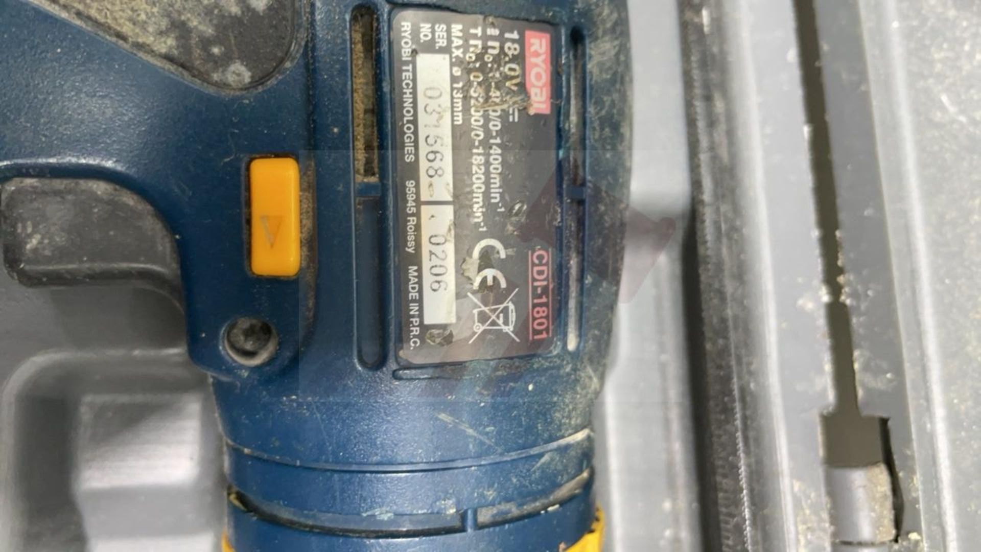 Ryobi CDI 1801 18 V Hammer Drill CCD 1801 Driver & Case | NO BATTERY - Image 4 of 6