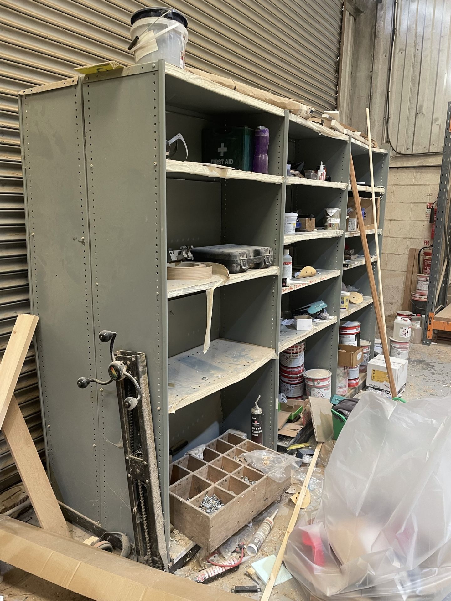 3 x 4 & 5 Tier Metal Storage Cabinets/ Contents