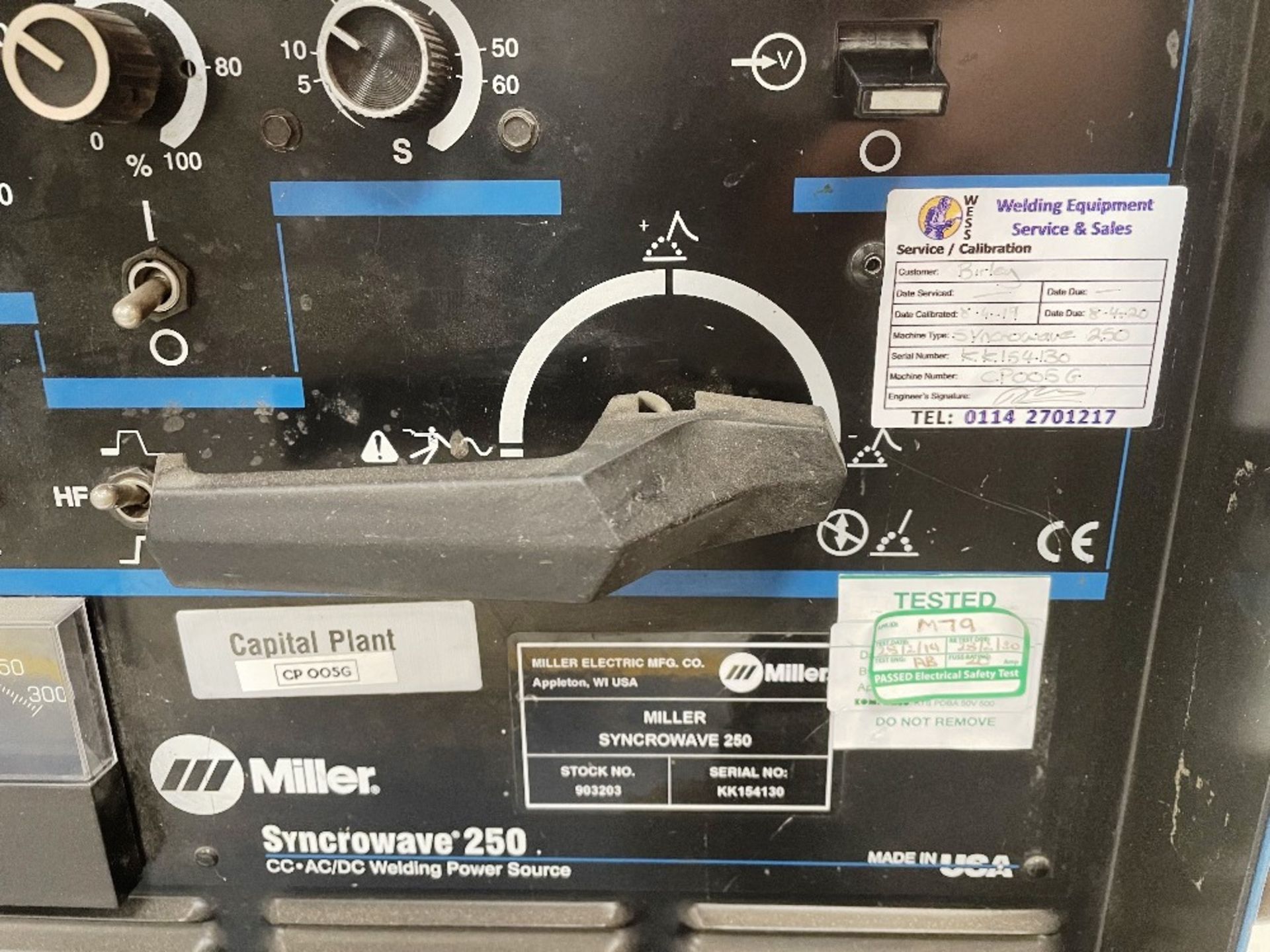 Miller Syncrowave 250 Tig Welder w/ TecArc XC1000 Water Cooler - Image 2 of 4