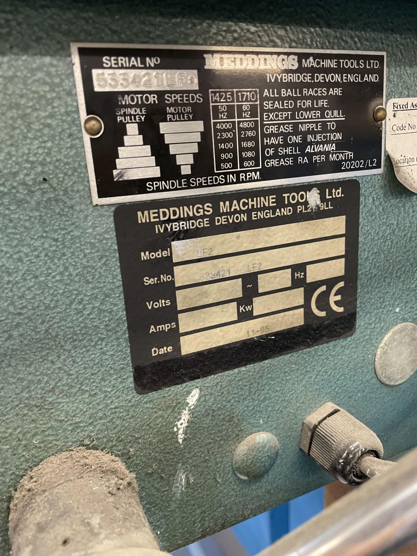 Meddings LF2 Pillar Drill - Image 2 of 2