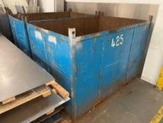 2 x Metal Storage Forklift Bins | 182cm L x 124cm W